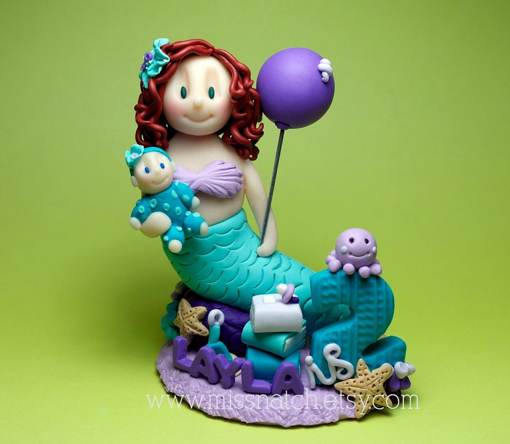 DEPOSIT - Under the sea Beach Party Birthday Cake Topper Il_570xn
