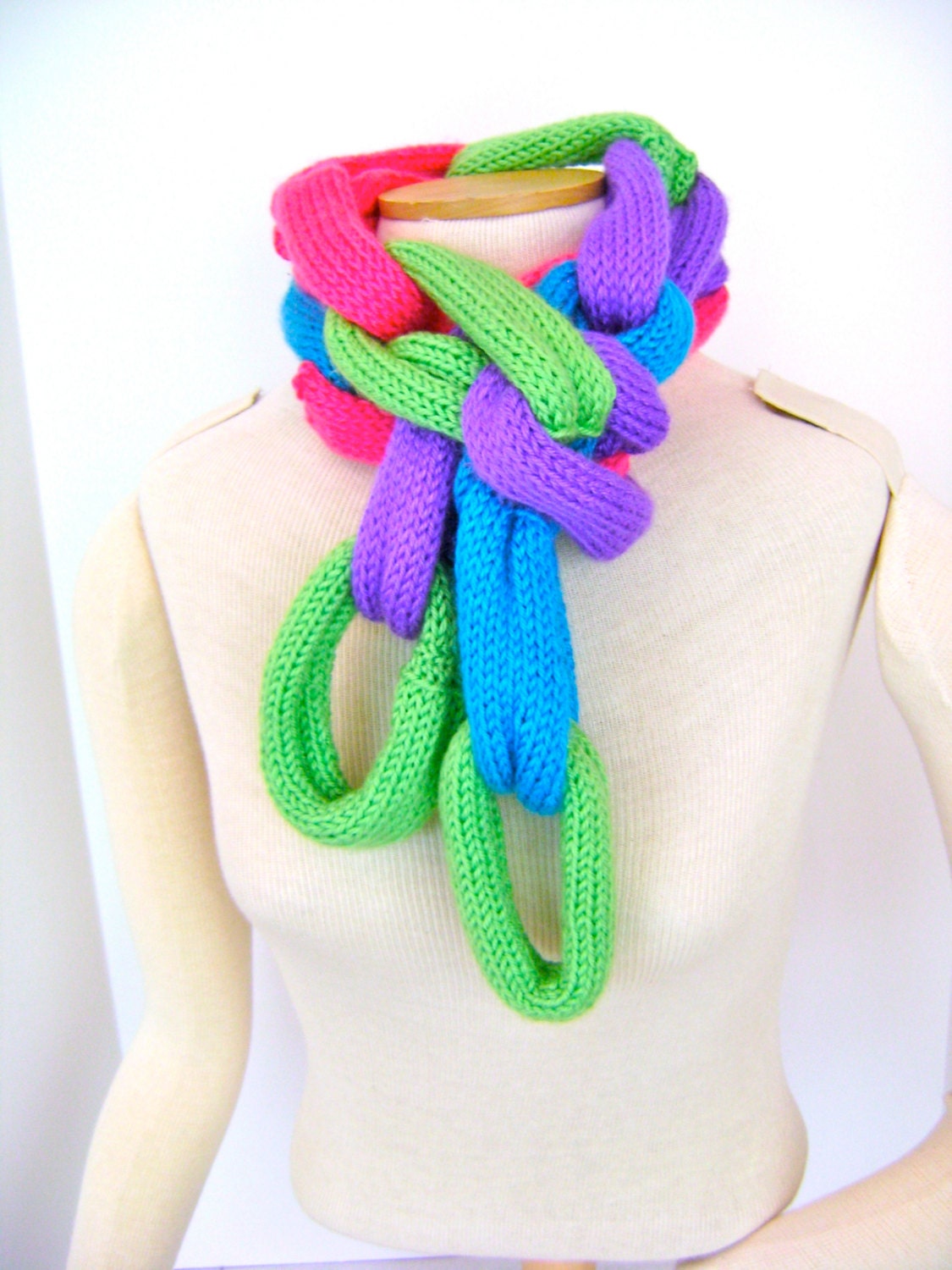 Chain Link Scarf Pattern Great Beginner by sheilalikestoknit