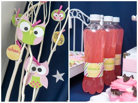 Night Owl Slumber Party PRINTABLE Cupcake Toppers by Love The Day Il_570xn