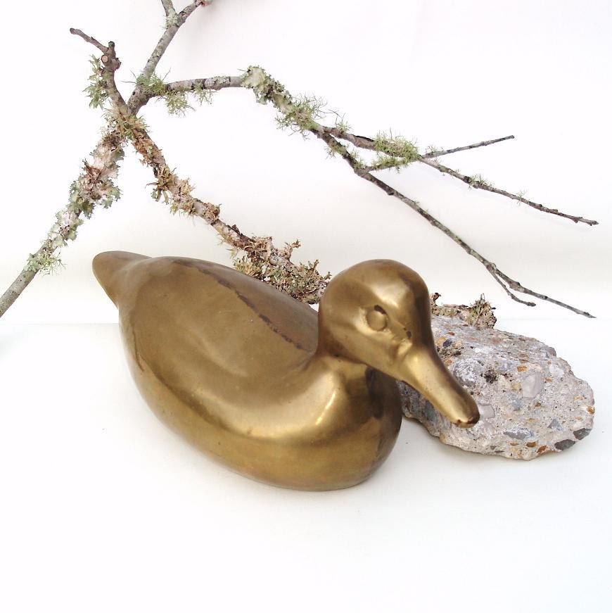 solid brass duck figurines