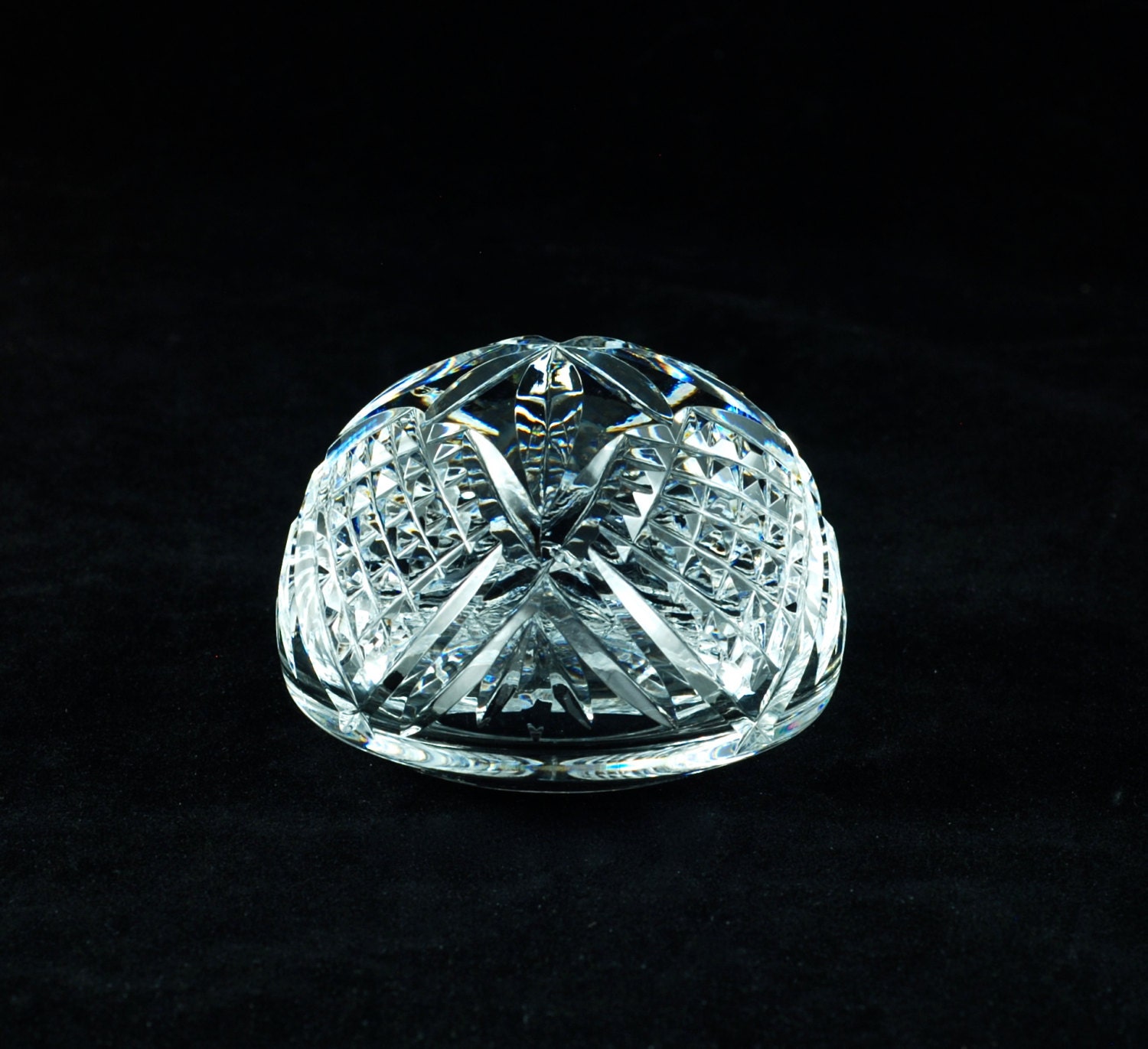 Vintage Waterford Crystal Dome Shaped Paperweight by BirneyCreek