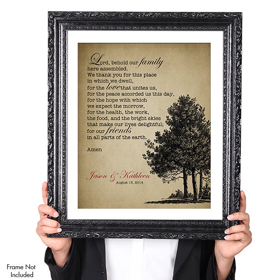 The WEDDING Prayer Wedding Tree Print by JaneAndCompanyDesign