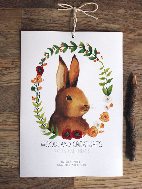 Woodland Creatures 2014 Calendar