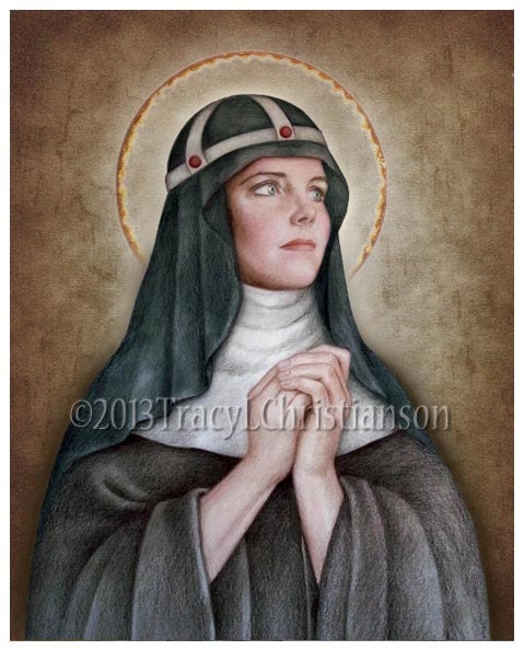 St Bridget Of Sweden Art Print Catholic Patron Saint