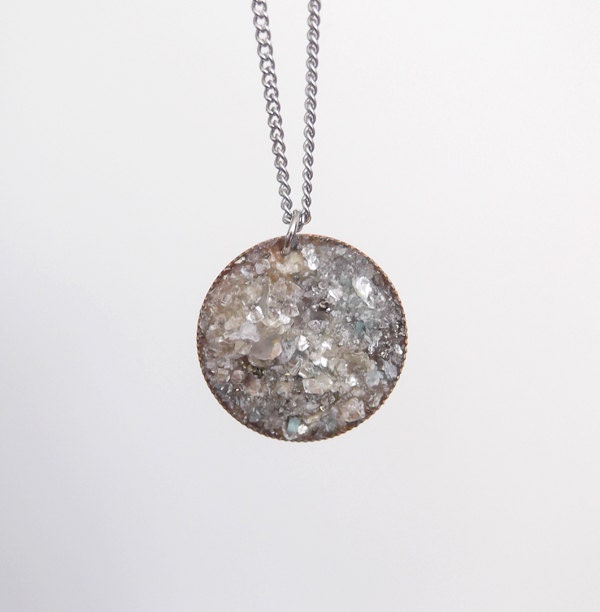 SALE 40% OFF no. 493 - pyrite and star mica necklace
