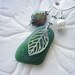 Sea Glass Necklace - with Filigree Leaf Pearls Beach Seaglass