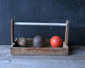 Vintage Primitive Wood Box With Handle From Nowvintage on Etsy - nowvintage