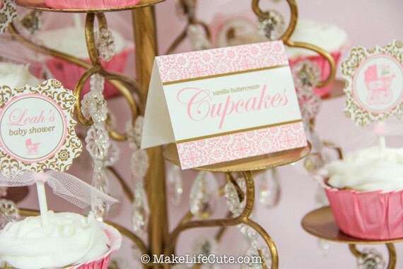 BABY CARRIAGE - Printable Designer Tent Label Cards - Baby Shower - DIY Sweet Vintage Baby Collection - by Make Life Cute Il_570xn
