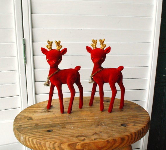 red reindeer figurines