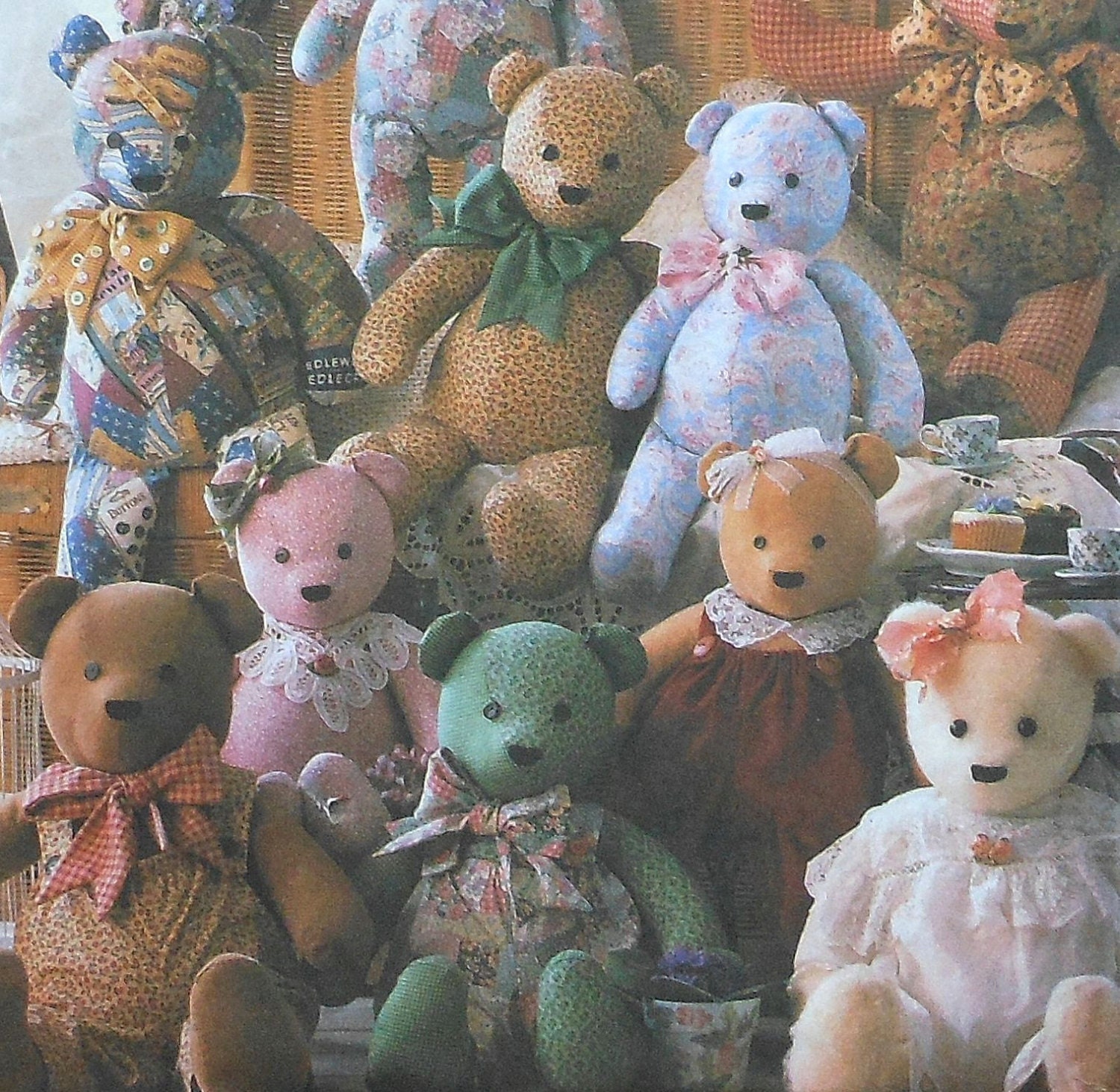 Teddy Bear and Overalls Sewing Pattern UNCUT by latenightcoffee