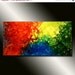 Multicolored Painting ,Original Abstract painting Contemporary modern Art by Henry Parsinia Large 48x24