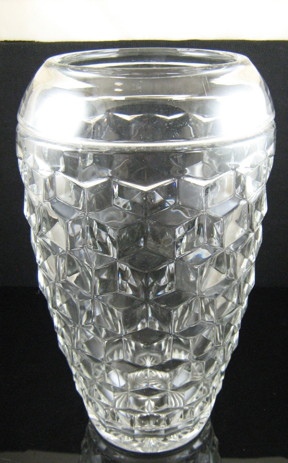 Vintage Fostoria American Vase 10 inch Cupped in by greencreekfarm