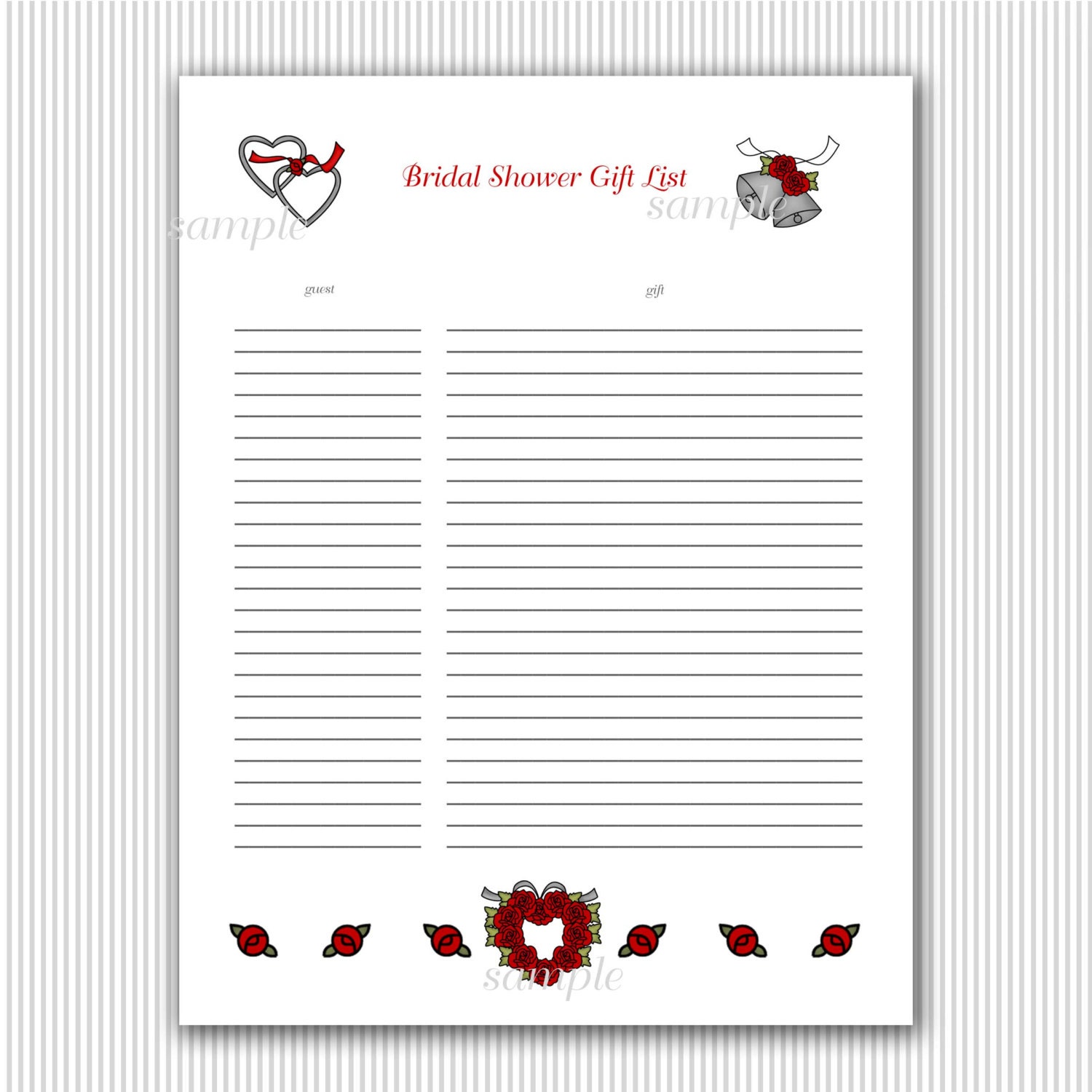 Items similar to Custom Gift Log book, perfect for bridal showers, weddings, baby showers