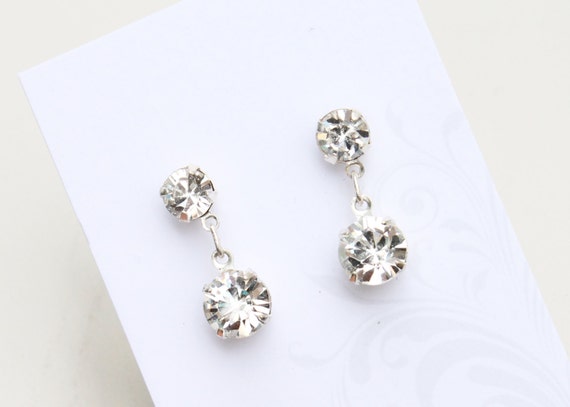 AuroraBridal Swarovski Crystal Drop Earrings on Brand New Belle