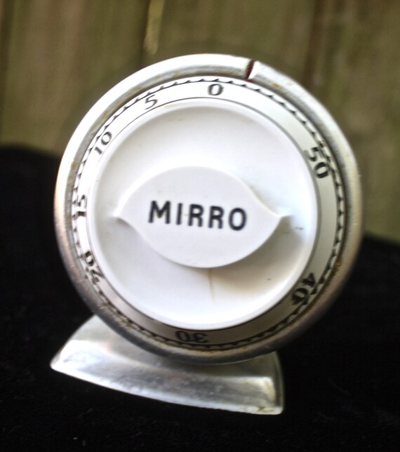 vintage chrome kitchen timer 1950s60s Mirro midcentury by mkmack