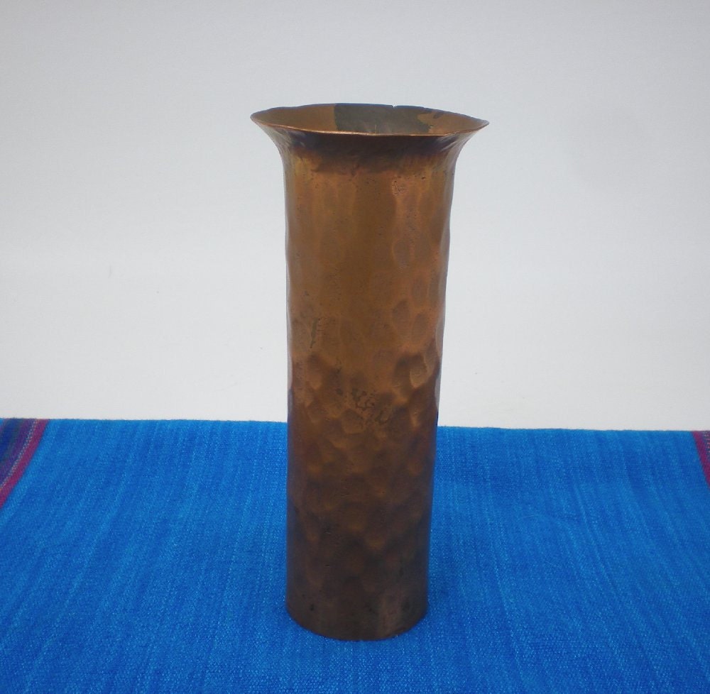 Antique Hammered Copper Small 5 Bud Vase Arts & by oldetymestore
