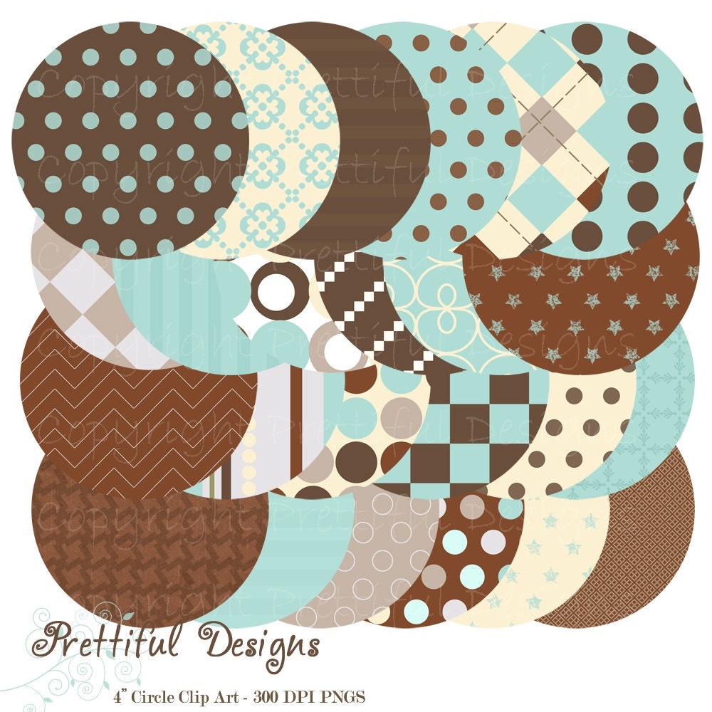 50% OFF SALE 4" Circle Clip Art for Personal and Commercial Use - Charlie (724) Il_570xn