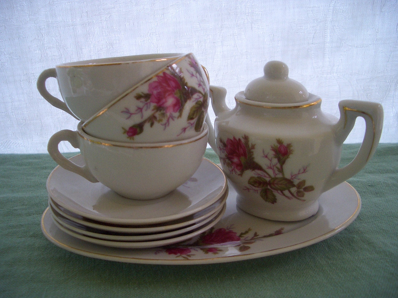 Vintage China Tea Set Childs Tea Set by AnniesVintageRedone
