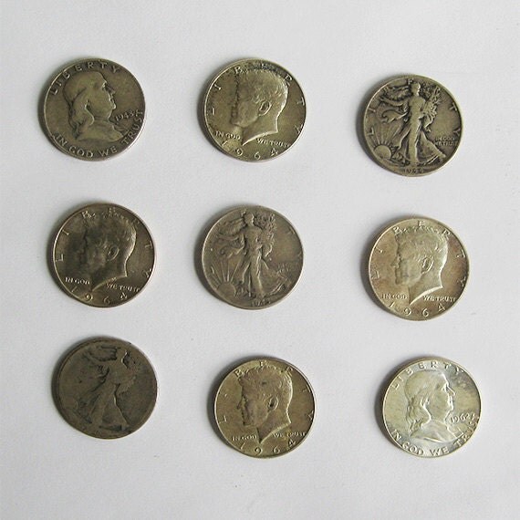 90 Percent Silver Halves by silvergoldbuyers on Etsy