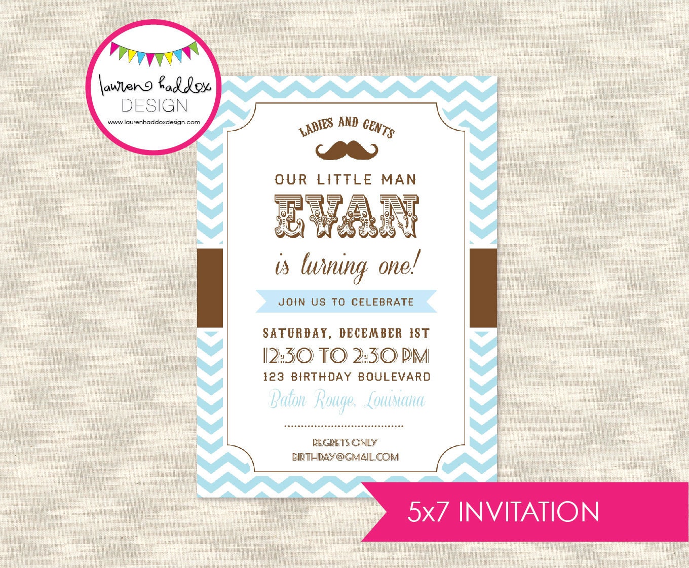 DIY, Little Man Birthday INVITATION ONLY Il_570xn