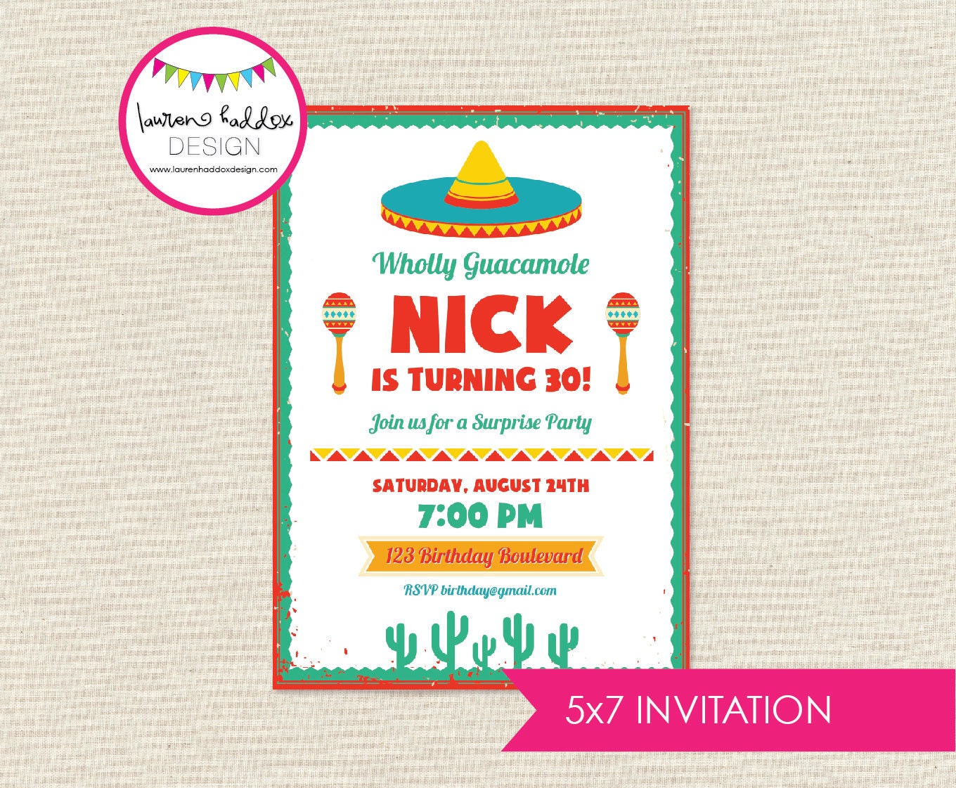 DIY, Fiesta Birthday INVITATION ONLY Il_570xn