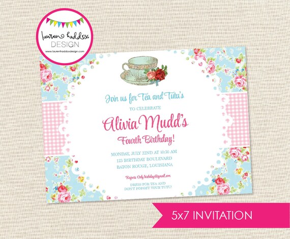 DIY, Teacups and Tutu's INVITATION ONLY Il_570xn