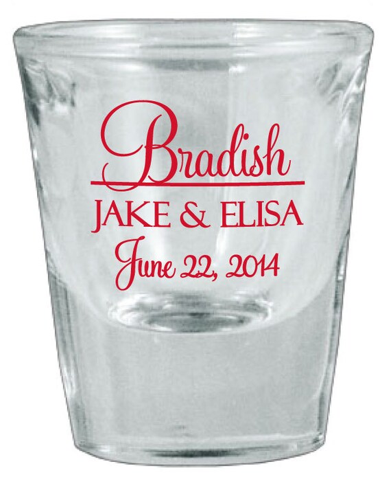 48 Personalized Wedding Favor 1oz Shot Glasses by Factory21