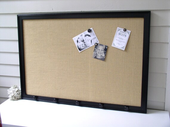 Items similar to BULLETIN BOARD MAGNETIC Black Framed Magnet Memo