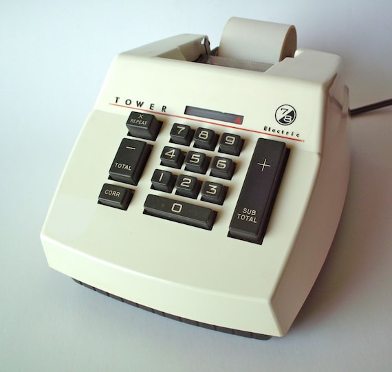 Vintage Tower 7/8 Electric Adding Machine by PoorLittleRobin