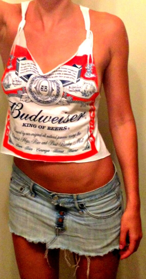 vintage budweiser crop top