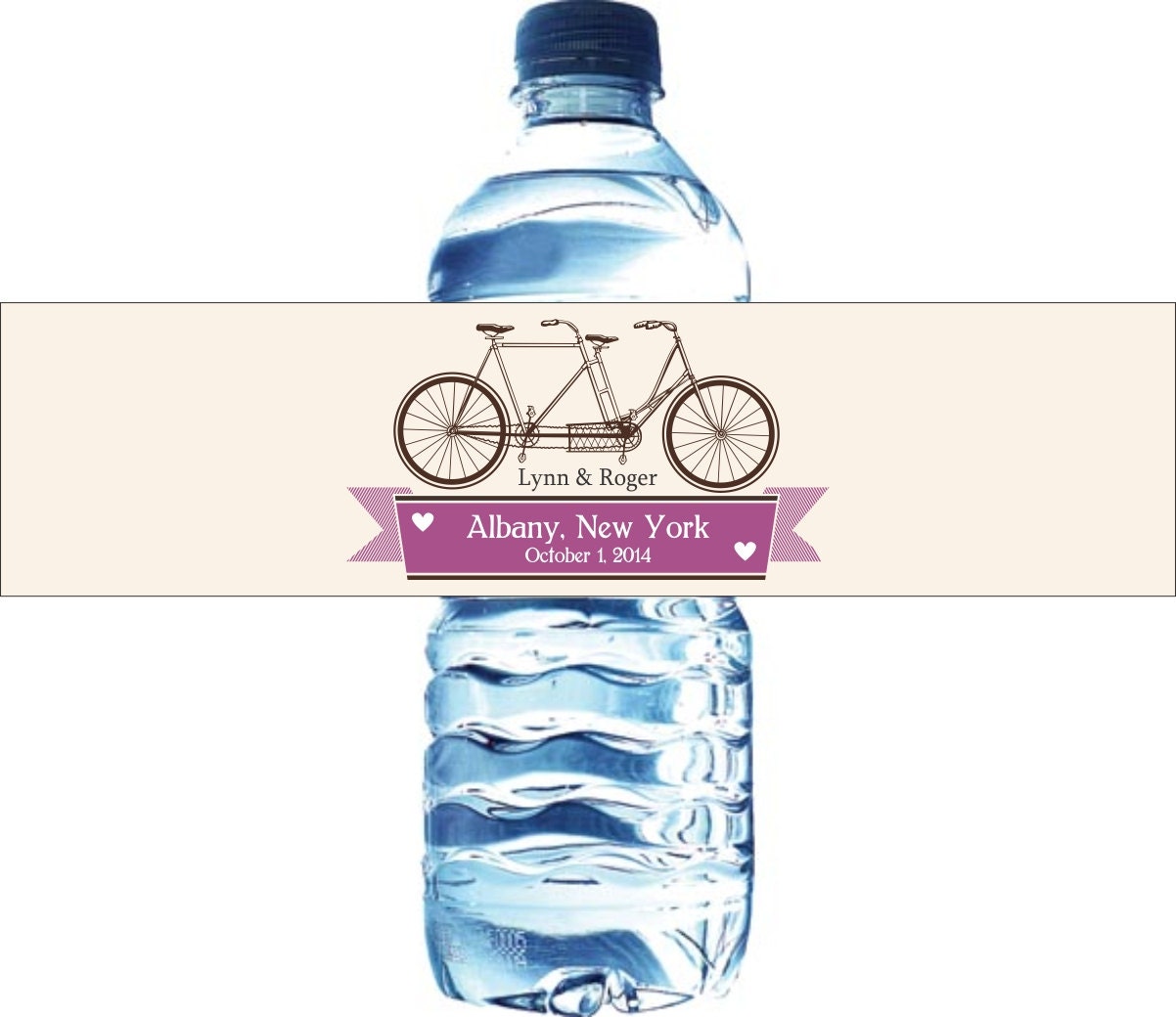 100 Wedding Water Bottle Labels - Waterproof Labels Printed with your wedding colors Il_570xn