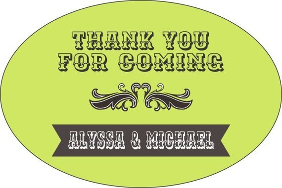 Personalized Wedding Stickers - 100 3x2 Oval Wedding Favor / Welcome Bag Labels - Compare and Save Il_570xn