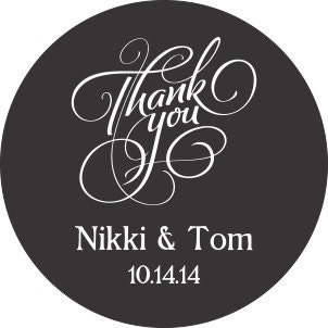 Thank You Wedding Stickers - Wedding Favor Labels Il_570xn