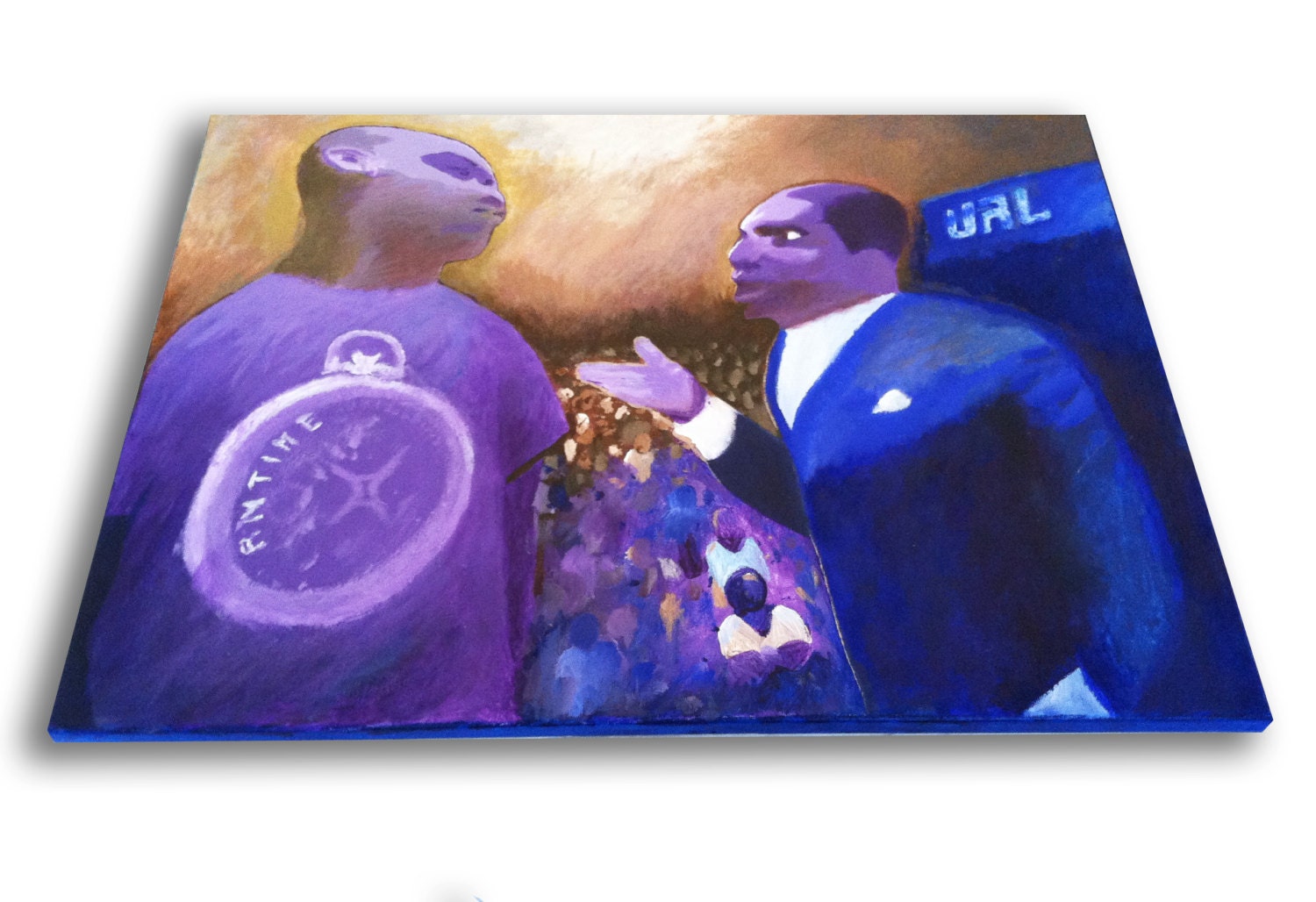 Loaded Lux vs Calicoe (URL Rap Battle) Painting - 18x24 - Acrylic/oil