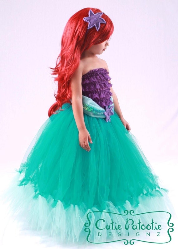 Tutu Skirt - Teal - Mermaid Halloween or Birthday Costume -Tidal Wave Teaser- 3-4 Toddler Girl - Cutie Patootie Designz Il_570xn