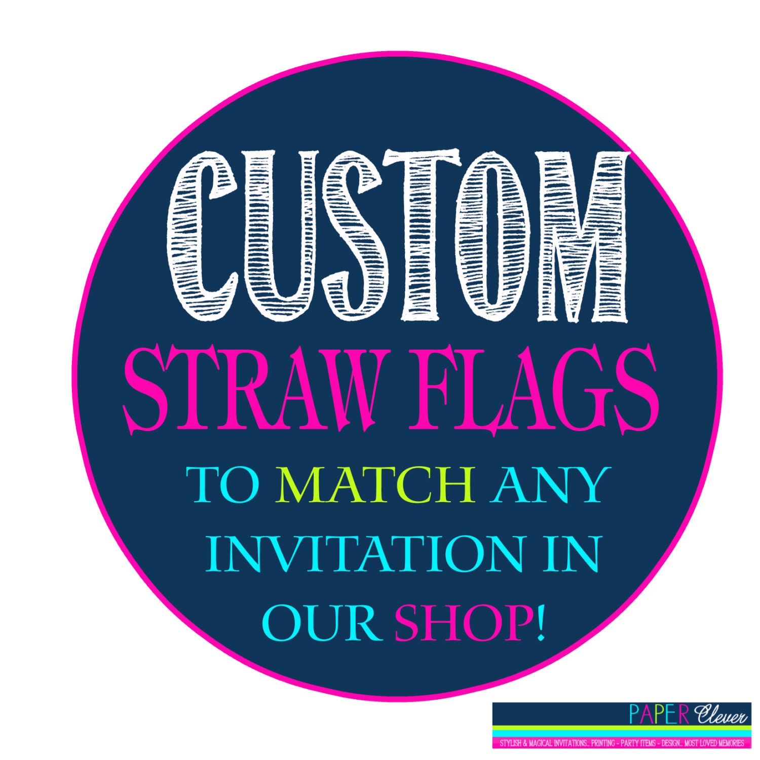 Matching Cupcake Flags, Straw Flags - digital file #528 Il_570xn