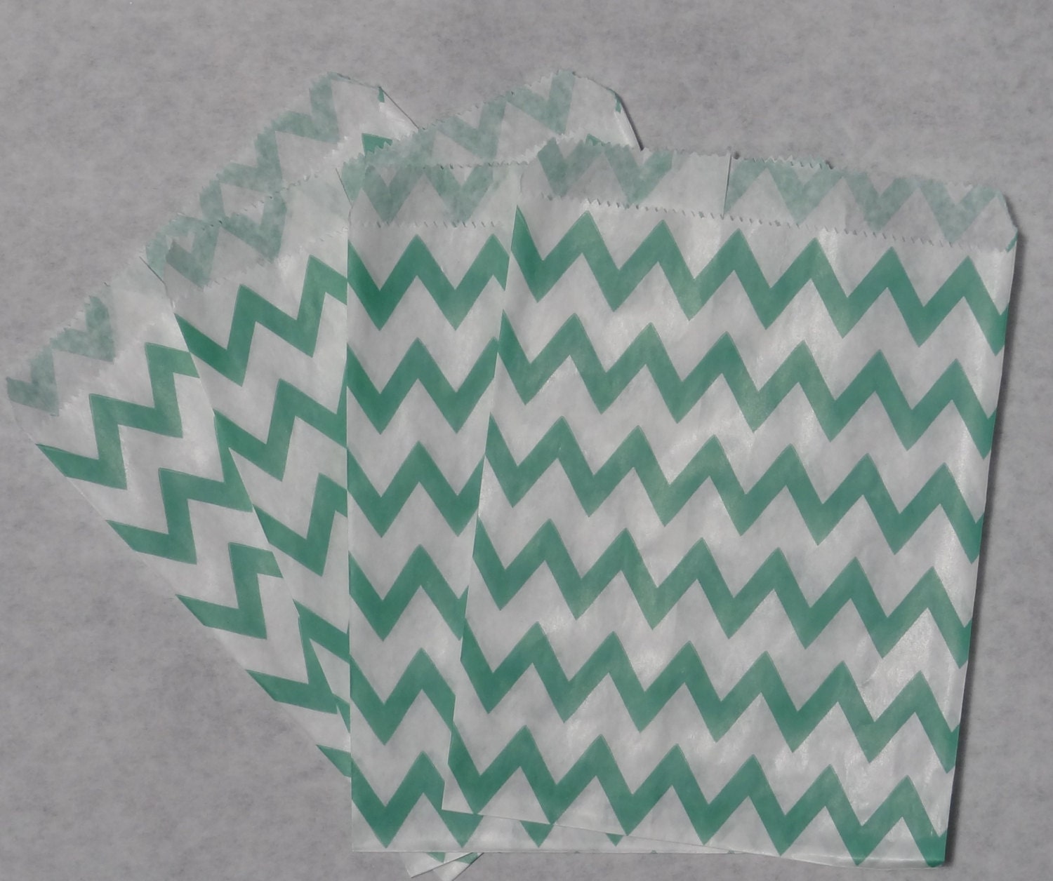 Mint Chevron Middy Goodie Bags, 24 Pack, Teal Il_570xn
