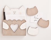 Magnets. fridge magnets. Gray Cat - JuliaWine