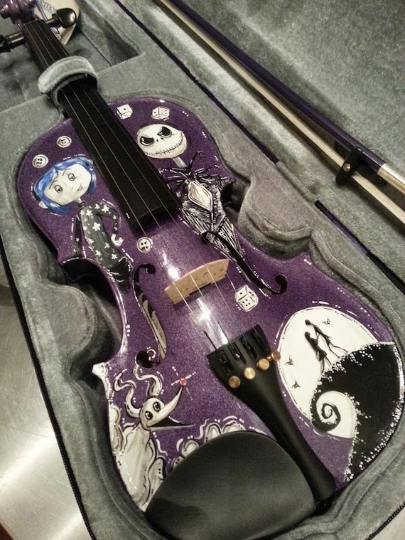 ... Coraline and Nightmare Before Christmas Tim Burton Inspired Violin