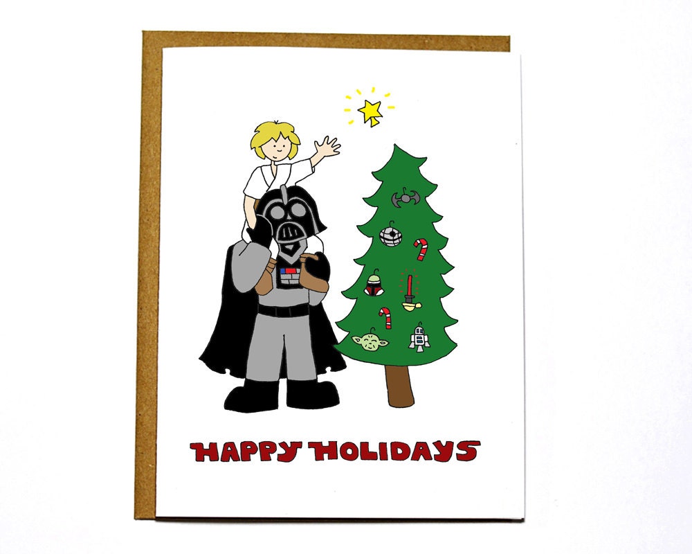 Items Similar To Funny Star Wars Christmas Card On Etsy