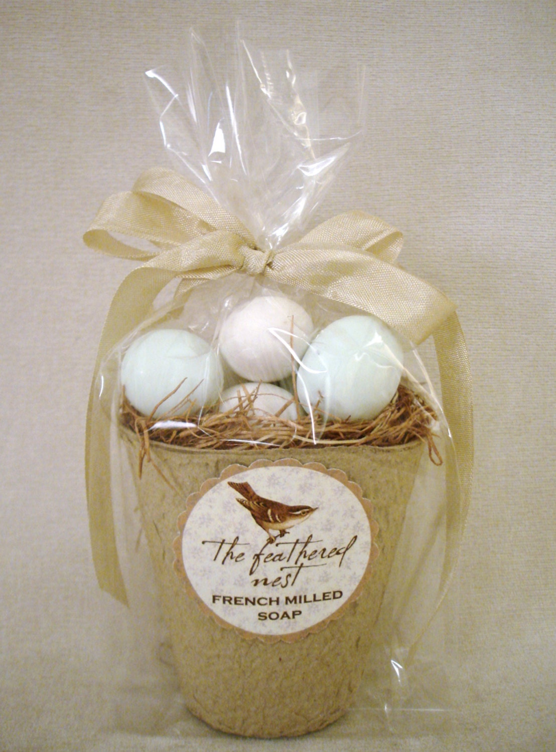 Mixed Egg Soaps in Peat Pot
