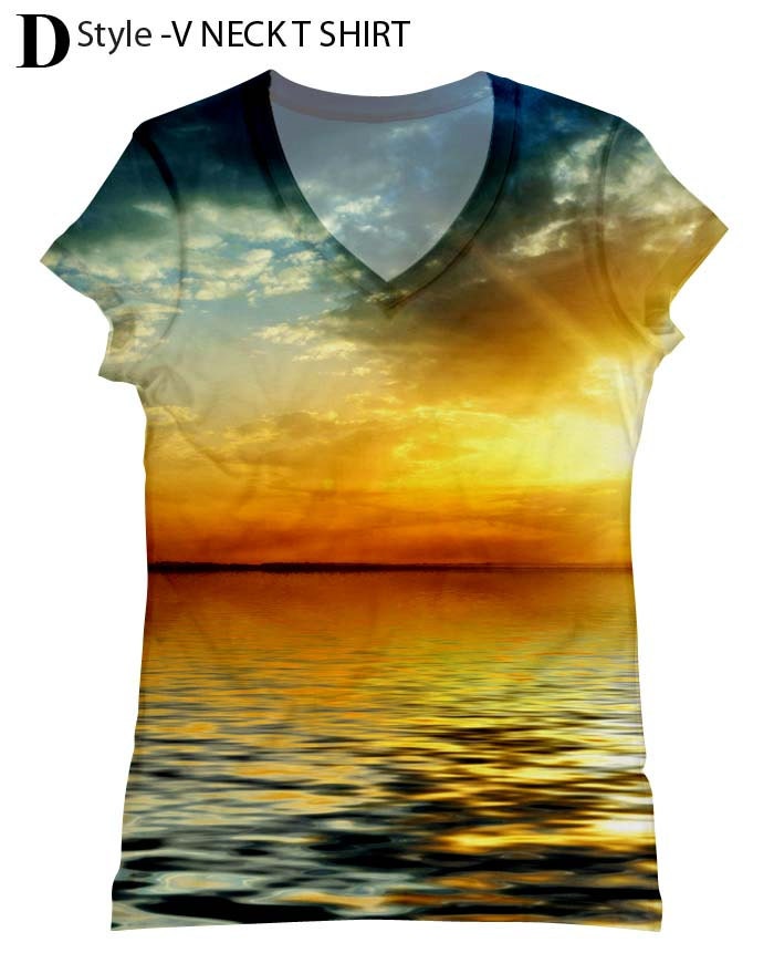il paesaggio tramonto donna con palme stampa top, maglietta e tank(206) xxs - più dimensioni