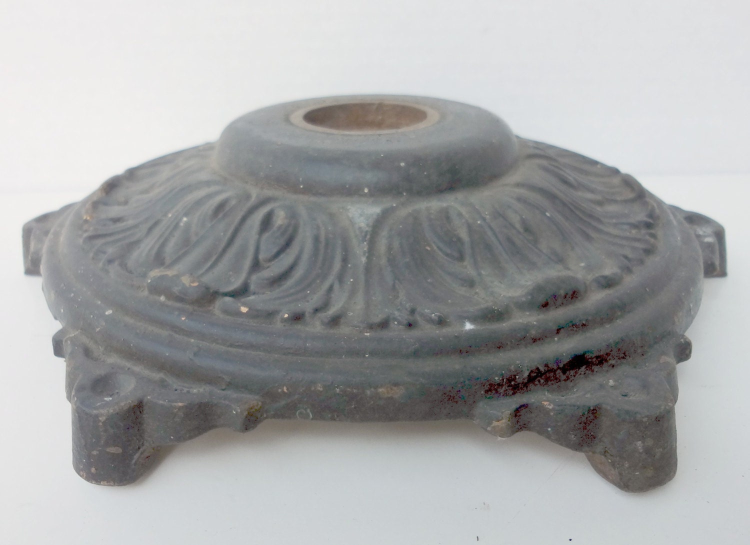 Cast Iron Lamp Base Vintage Antique 1930s by Rockintherust on Etsy