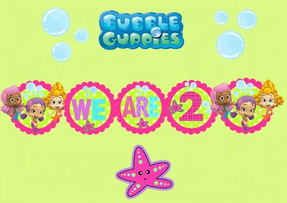 Bubble Guppies Birthday Banner Template