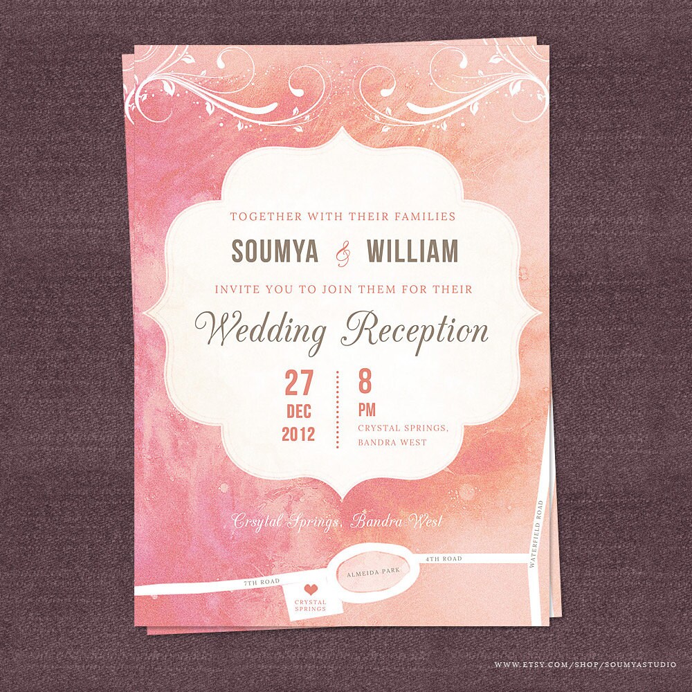 Modern Wedding Invitation Template Online Printable Cheap Unique ... Modern Wedding Invitation Template Online Printable Cheap Unique ...