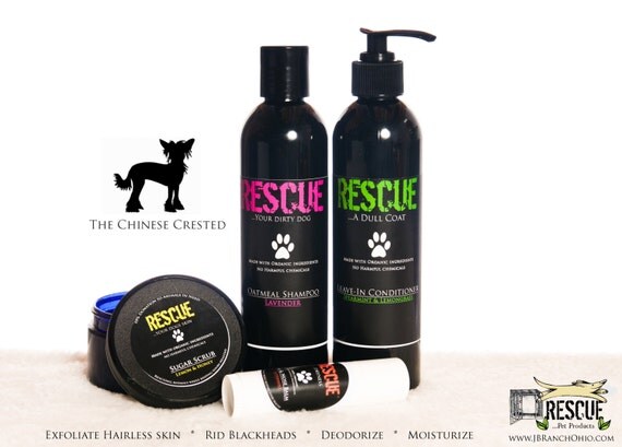 Items similar to Chinese Crested Dog Grooming / Dog Gift Set / Organic