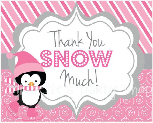 Items Similar To Thank You Snow Much Flat Thank You Cards Set Of 4 On Etsy