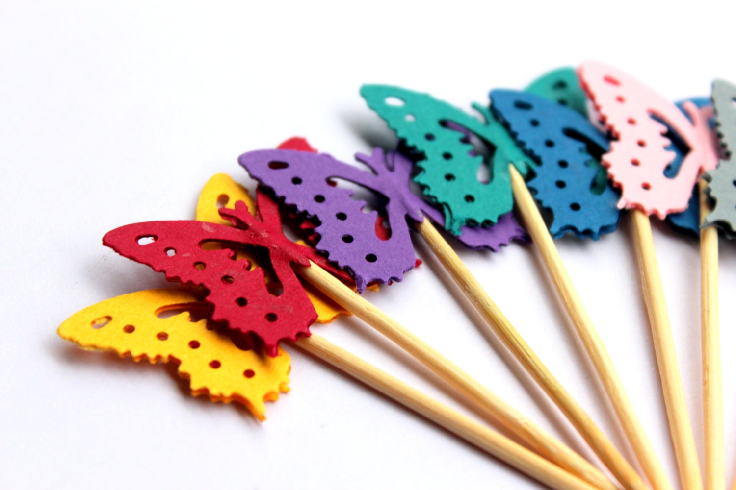 Butterfly cupcake topper,birthday toppers,wedding decorations,cupcake toppers,Baby shower toppers,paper butterflies - MyDreamDecors