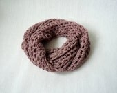 Crochet infinity scarf | chunky infinity scarf | fall festival scarf/ pink melange scarf - NotOnly