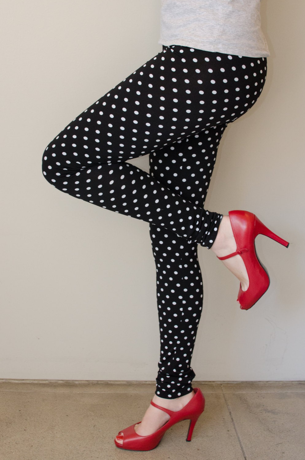 Polka Dot Black And White Printed Leggings By Kolouri On Etsy Polka Dot Black And White Printed Leggings By Kolouri On Etsy